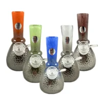 Silver Hammer Color Pattern Mini Glass Bong