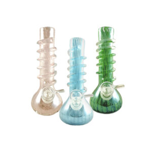 8” mini beaker soft glass bong in 3 colors with free shipping