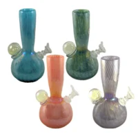 8” Glass Bong Glow in the Dark Marble Bong | Soft Glass Smooth Diffusion