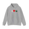 I ♥ Cannabis Leaf Hoodie – Funny Weed Graphic Pullover Sweatshirt