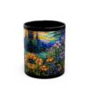 stained glass floral mug