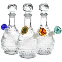 SeshGear vintage decanter glass bong with crystal accents