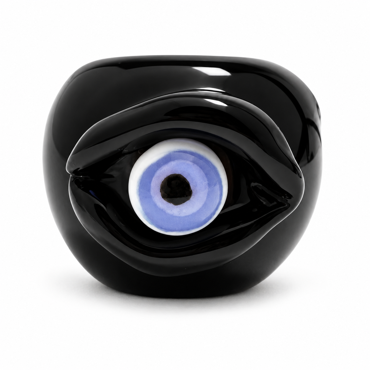 4-Inch Black & Clear Glass Hand Pipe - Image 5