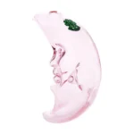 SeshGear Over The Moon 3.75 inch pink glass hand pipe profile