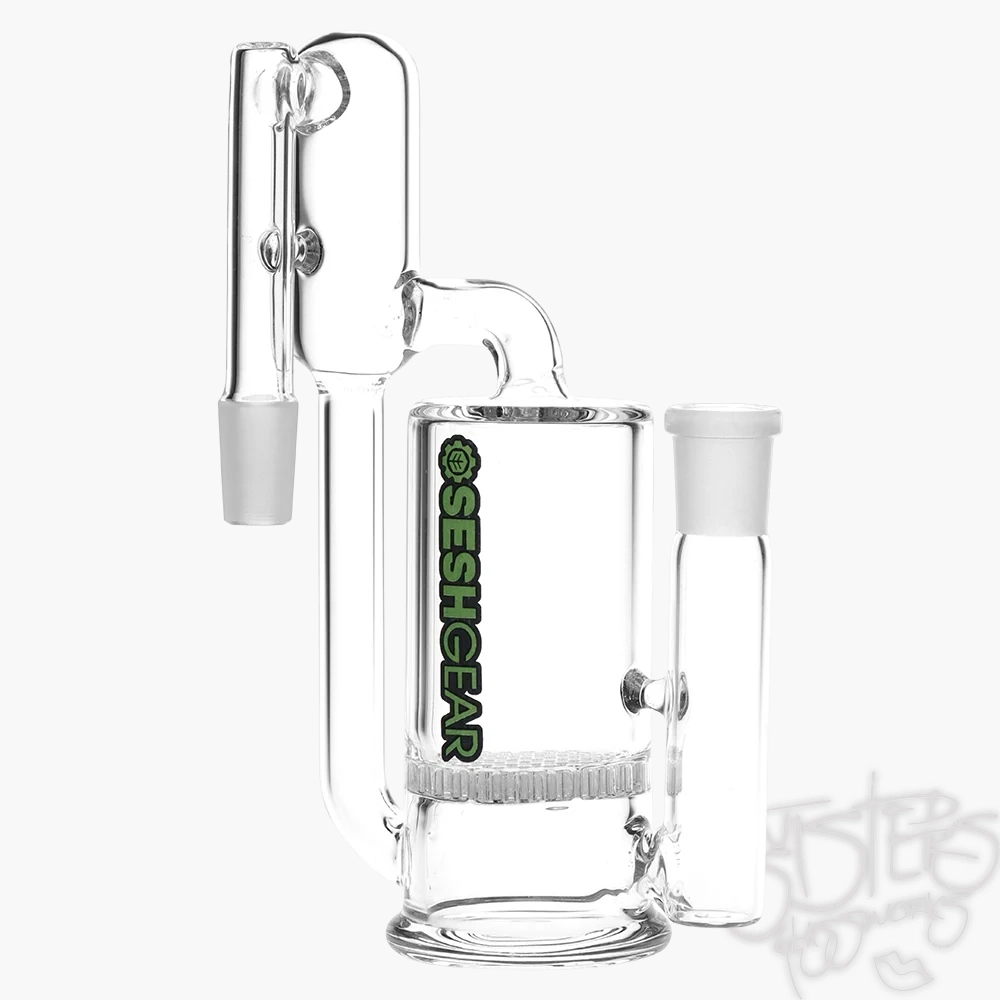 SeshGear Honeycomb Recycler Ash Catcher front view with 14mm connections